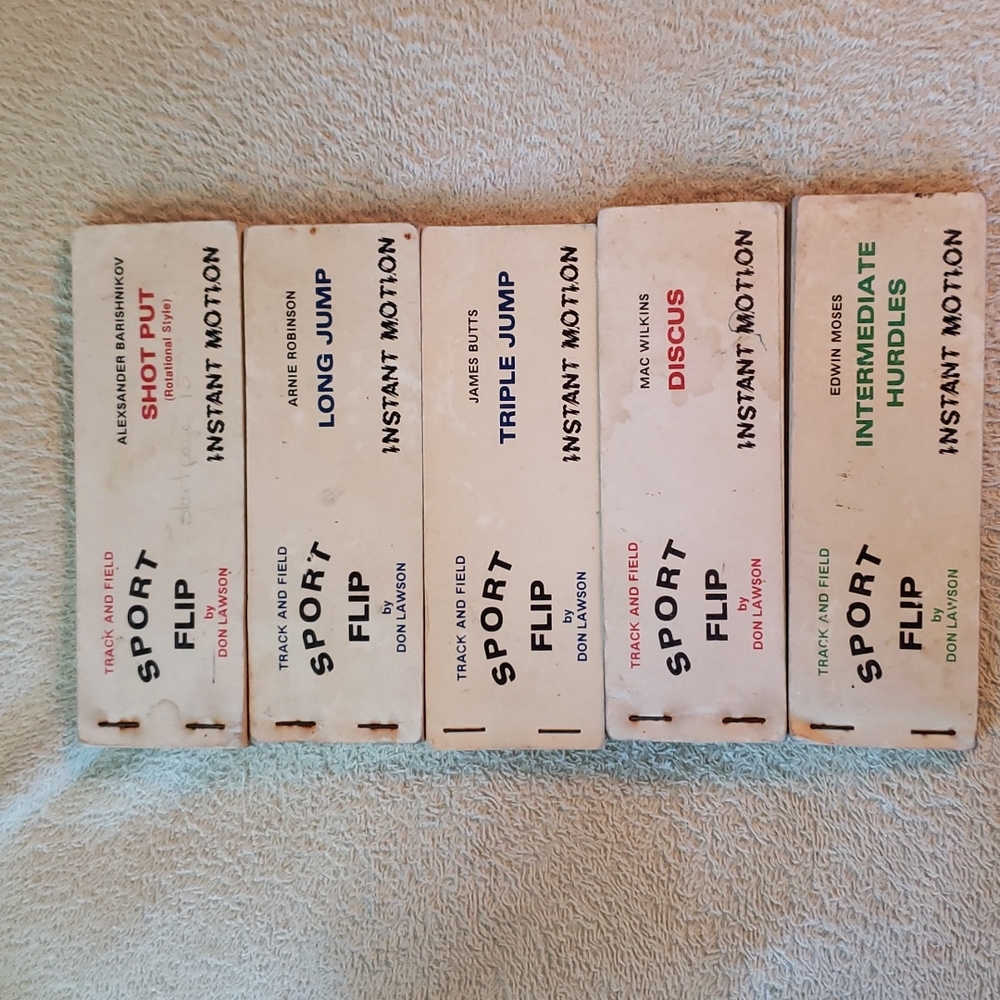 Vintage Track and Field Sport Flip Books